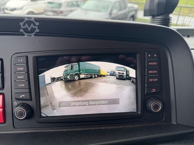 Truk bak datar dengan terpal MAN TGS 26.460 L / LENKACHSE / STAHLPRITSCHE