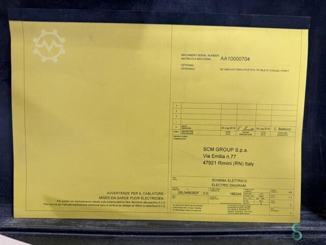 CNC horizontālie apstrādes centri SCM Tech Z5 2014 SCM Tech Z5