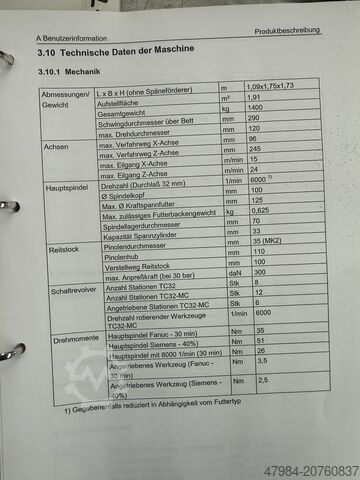 CNC lathe SPINNER TC 32-MC