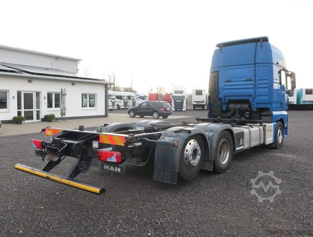 Felépítménycserélő teherautó MAN 26.510 FLLC TGX BDF Intarder Lenkachse XXL