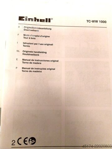木工车床 / 车床 EINHELL TC - WW 1000