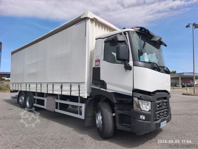Trak rata dengan terpal RENAULT 26.380 C 6X2 EURO 6