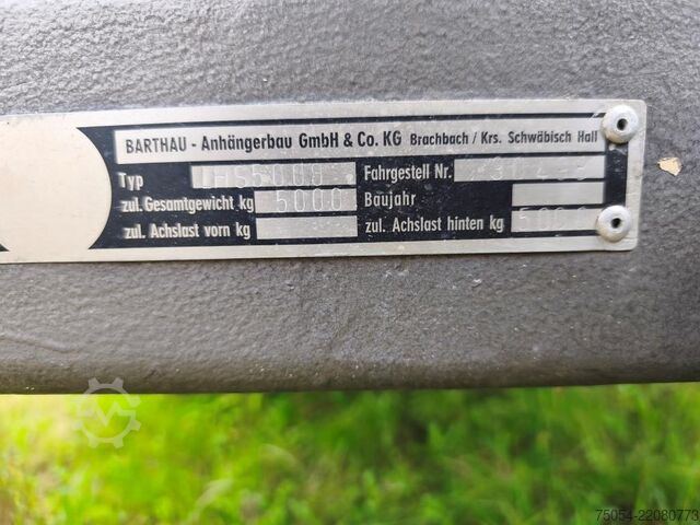 重機運搬トレーラー Barthau Anhänger LHS 5000 mit Auffahrrampen
