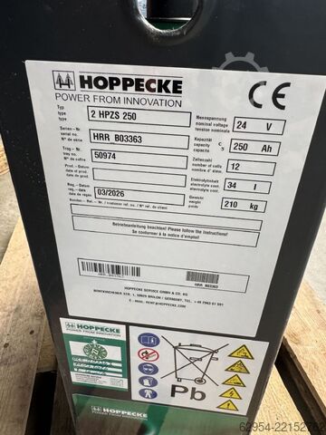 Piedziņas akumulators Hoppecke 24V Batterie 250 AH Bj.2022 80%