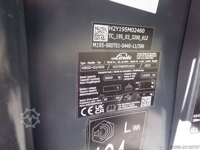 डीजल फोर्कलिफ्ट्स Linde H80D-03/900