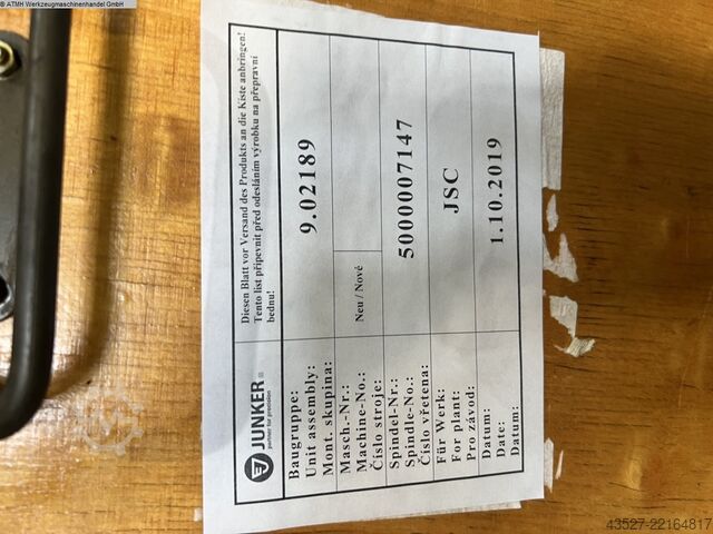 其他 JUNKER Werkstueckspindel 9.02189