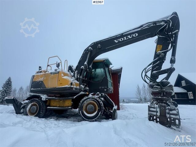 Hjulgrävare Volvo EW160D wheeled excavator with elevating cab and so