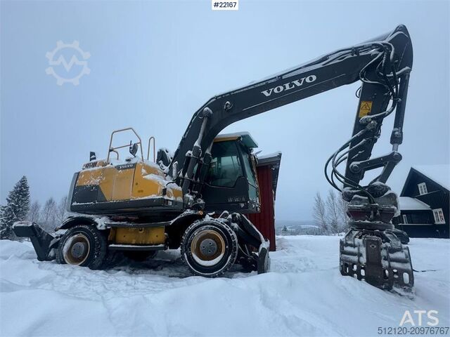 Hjulgrävare Volvo EW160D wheeled excavator with elevating cab and so