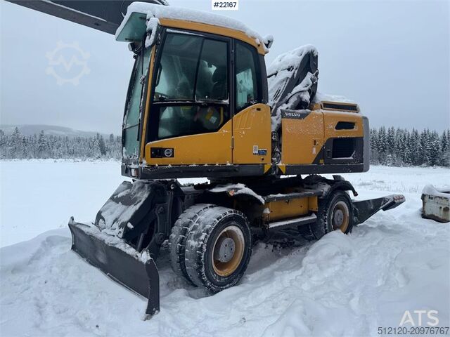 Hjulgrävare Volvo EW160D wheeled excavator with elevating cab and so