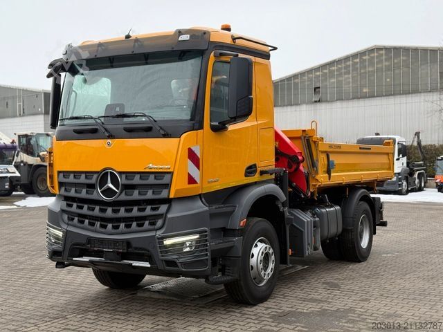 Ανατρεπόμενο φορτηγό MERCEDES-BENZ AROCS 1843 4x2 Kipper Kran Palfinger PK12.501