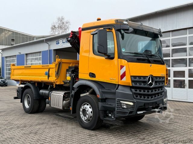 Γερανός τοποθετημένος σε φορτηγό MERCEDES-BENZ AROCS 1843 4x2 Kipper Kran Palfinger PK12.501