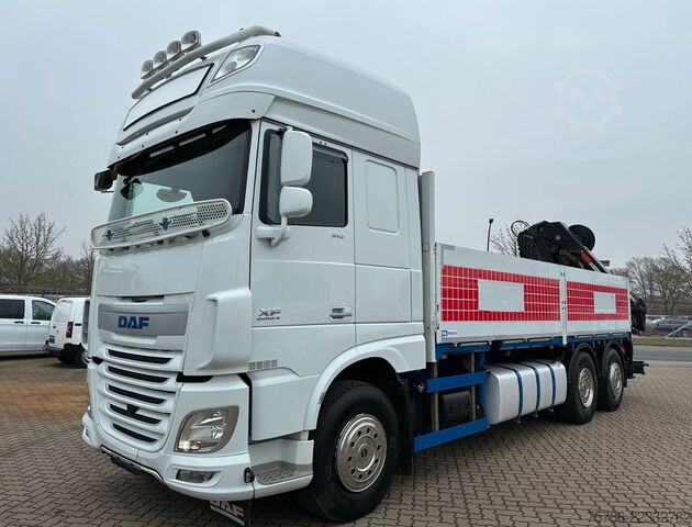 Kuorma-autoon asennettu nosturi DAF XF 510 LL/ Retarder/ Hiab 262 E-8+Funk+5+6 Kreis