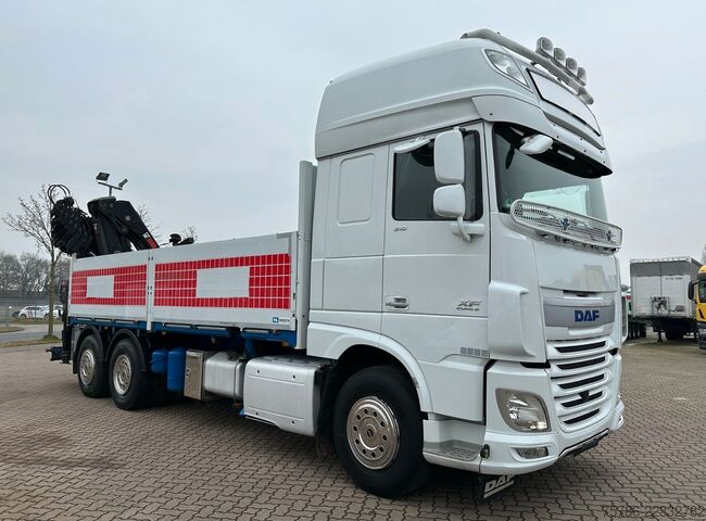 Kuorma-autoon asennettu nosturi DAF XF 510 LL/ Retarder/ Hiab 262 E-8+Funk+5+6 Kreis