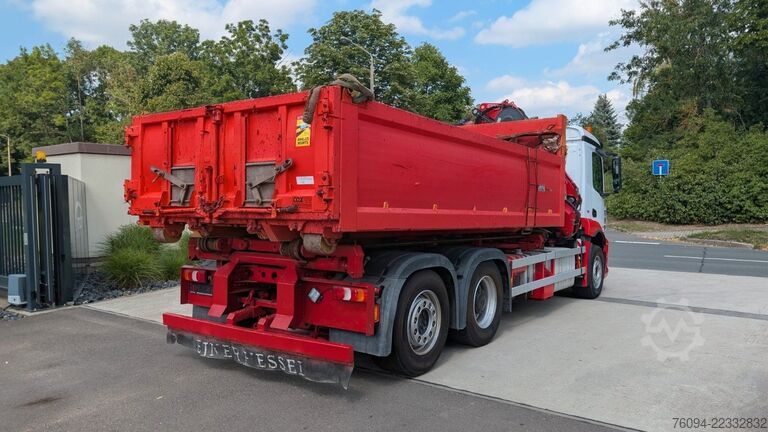 Kamion s kipom s pomičnim kontejnerom MERCEDES-BENZ Arocs 2532 6x2 Kipper Bordmatik KRAN Abrollkippe