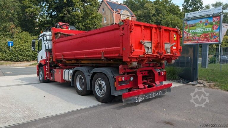 Kamion s kipom s pomičnim kontejnerom MERCEDES-BENZ Arocs 2532 6x2 Kipper Bordmatik KRAN Abrollkippe