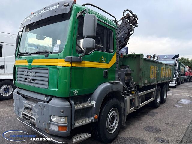 Tippbil med kran MAN TGA 26.390 6x4, Handgeschakeld, HIAB 144 E-4 Ra...