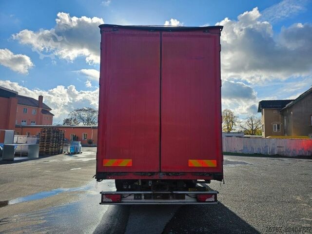شاحنة بمسطحة ومشمع SCANIA G410 Volumen, Edscha, Hubdach+Tandemhänger