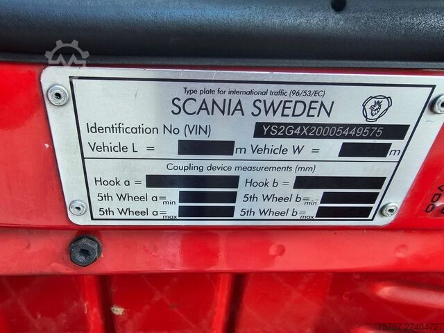 شاحنة بمسطحة ومشمع SCANIA G410 Volumen, Edscha, Hubdach+Tandemhänger