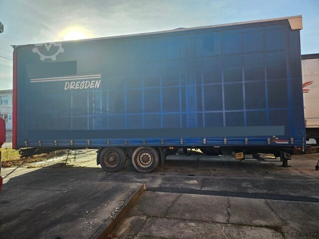 شاحنة بمسطحة ومشمع SCANIA G410 Volumen, Edscha, Hubdach+Tandemhänger