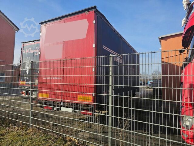 شاحنة بمسطحة ومشمع SCANIA G410 Volumen, Edscha, Hubdach+Tandemhänger