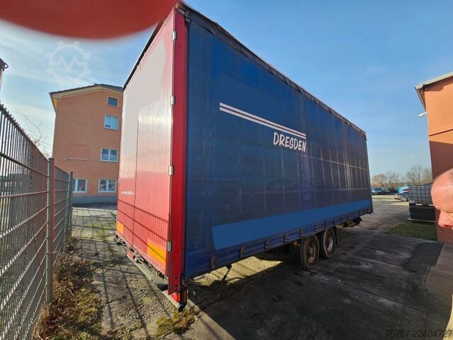 شاحنة بمسطحة ومشمع SCANIA G410 Volumen, Edscha, Hubdach+Tandemhänger
