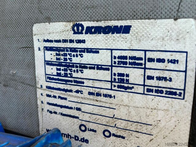 กึ่งพ่วงเปิดพร้อมผ้าใบคลุม KRONE Schiebeplanen Auflieger