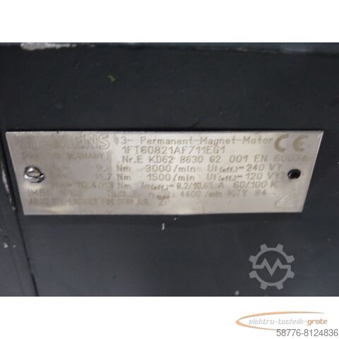 محرك سيمنز Siemens 1FT6082-1AF71-1EG1 Synchronservomotor SN:EKD62863002001