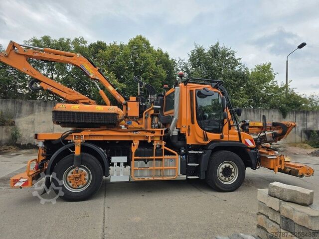 Speciale doeleinden vrachtwagen UNIMOG U427L mit Mulag MFK500 & MHU+Aebis Schmidt Strat
