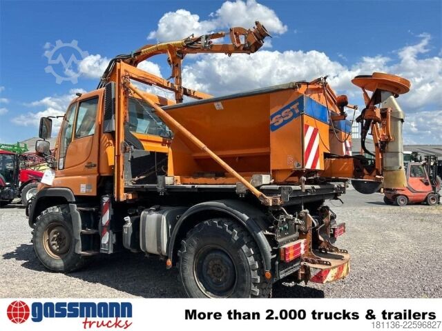 Camión para usos especiales Unimog U 300 4x4, Kommunalhydraulik, Zapfwelle
