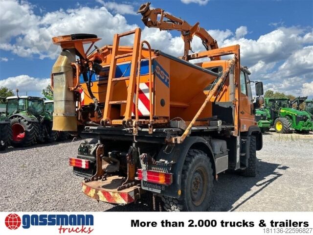 Camión para usos especiales Unimog U 300 4x4, Kommunalhydraulik, Zapfwelle