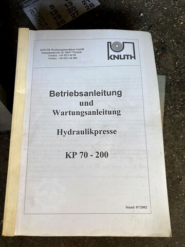 Prensa hidráulica KNUTH KP 100