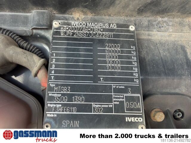 ट्रक चेसिस Iveco AT260TW41 6x6, Manual, Full Steel