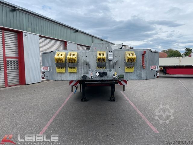 Tieflader-Sattelauflieger FAYMONVILLE Max 100Trailer, Teleskop, Lenkachse, 2tlg Rampen