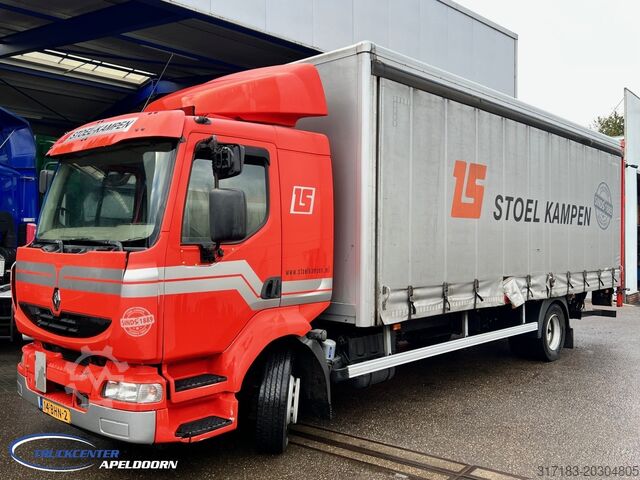 Bâché à rideaux latéraux Renault MIDLUM 220 DCI, Manuel, Euro 5