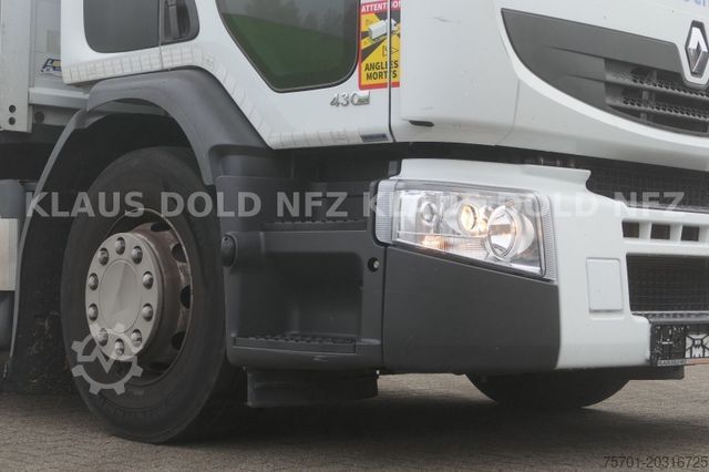 Camion plateau avec bâche RENAULT Premium 430 Getränkewagen Lift-/Lenkachse EU5