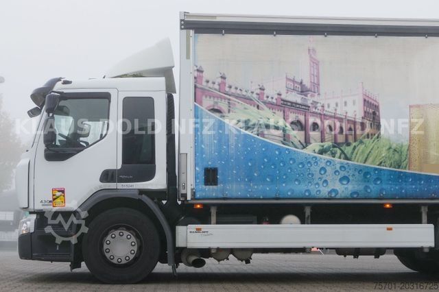 Camion plateau avec bâche RENAULT Premium 430 Getränkewagen Lift-/Lenkachse EU5