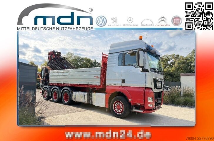 Gru montata su autocarro MAN TGS 35.480 8x4 KRAN+JIB 32m Kipper 5/6 Steuerkre