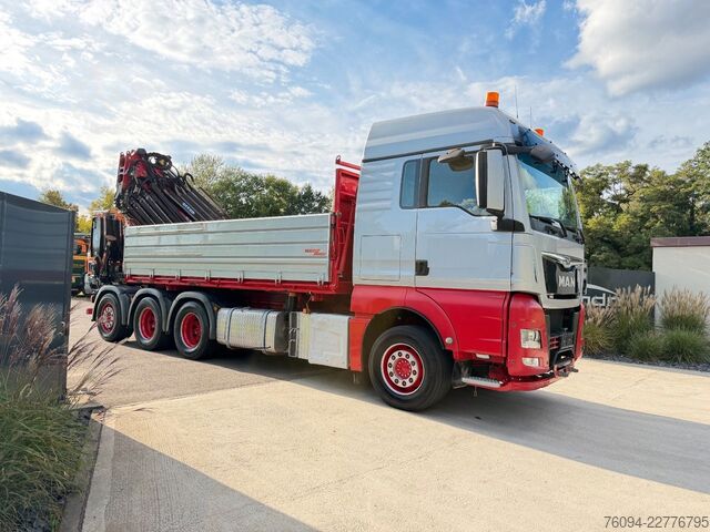 Autocarro ribaltabile MAN TGS 35.480 8x4 KRAN+JIB 32m Kipper 5/6 Steuerkre