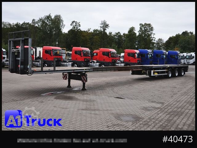 Semirremolque de plataforma FAYMONVILLE Telemax, 8m Ausschub, Lenkachse,