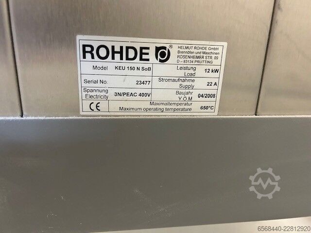 Forno de câmara Rohde Elektro Kammerofen KEU 150 N SoB