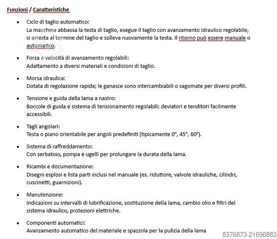 Sierra de cinta IMET AFI-E / BS350