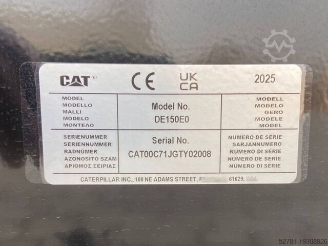 Generator set Caterpillar DE150E0 - 150 kVA Generator - DPX-18016.1
