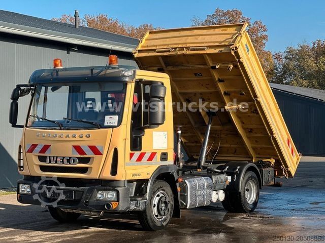 Furgão basculante IVECO EuroCargo 80E19 HMF Ladekran Meiller-DSK