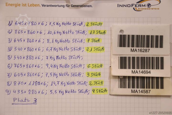 Szkło bezpieczne z 3 szt. stojakami do transportu szkła Resopal HPL Dicke 1/1,4 mm verschiedene Größen