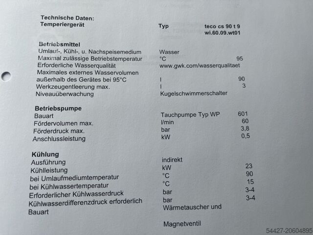 Temperature control unit GWK teco cs 90 t9