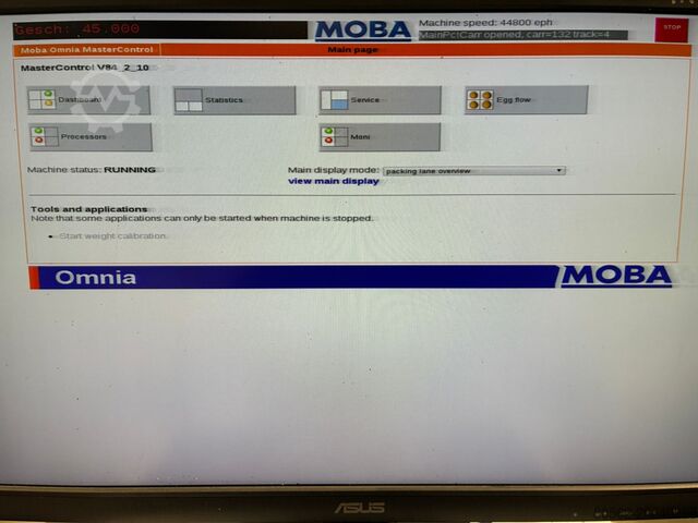 अंडा छँटाई प्रणाली Moba Omnia 250 XF Links | 90.000 eieren/uur |