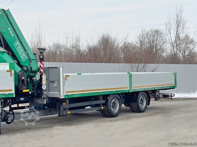 ट्रक-माउंटेड क्रेन MERCEDES-BENZ ACTROS 2645 * FASSI F345.24 + FUNK + Anhänger