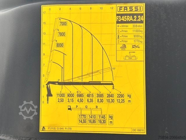 ट्रक-माउंटेड क्रेन MERCEDES-BENZ ACTROS 2645 * FASSI F345.24 + FUNK + Anhänger