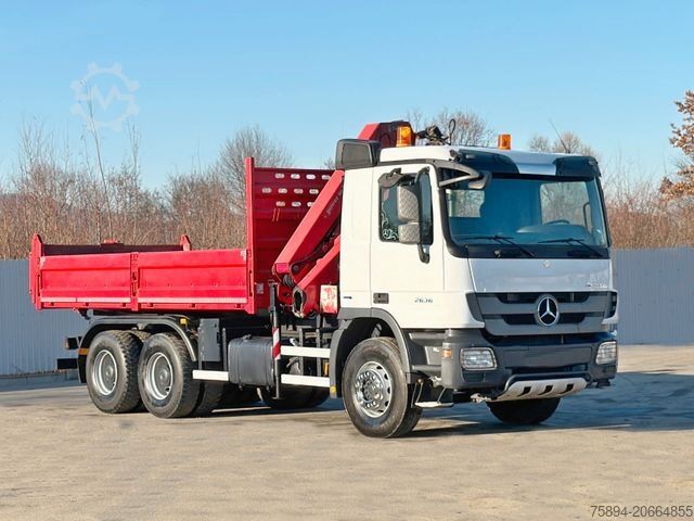 ट्रक-माउंटेड क्रेन MERCEDES-BENZ ACTROS 2636* KIPPER 5,25 + BORDMATIC / 6x4
