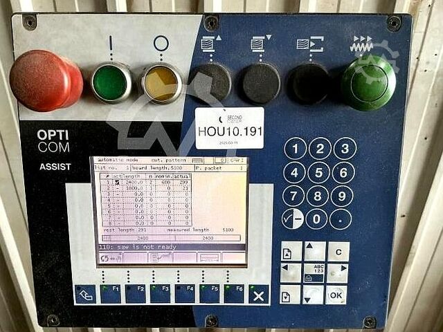 เลื่อยตัดตามความยาวแบบปรับแต่ง Weinig Opticut S50 ปี 2003 Weinig Opticut S50